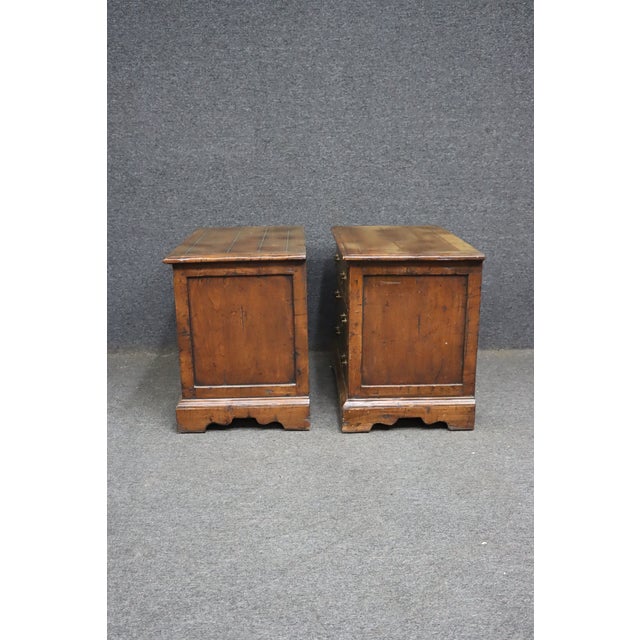 Wood Pair of Guy Chaddock Melrose Collection Cherry Three-Drawer Nightstands For Sale - Image 7 of 9