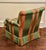 Textile Green & Coral Striped Upholstered Club Chair, Palm Beach Style For Sale - Image 7 of 12