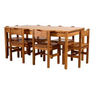Hongisto Dining Set by Ilmari Tapiovaara for Laukaan Puu, Set of 7 For Sale