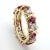 Tiffany & Co Schlumberger Gold Platinum 16 Stone Diamond Ruby Band Ring, Size 5 For Sale In Philadelphia - Image 6 of 14