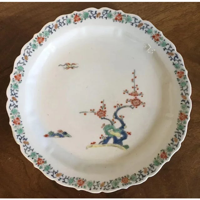 Antique 18th Century Japanese Kakiemon Porcelain Plate Decorated with Flowering Plum Tree For Sale - Image 9 of 11