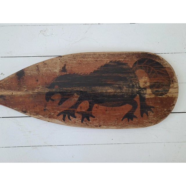 Rustic 1920s Children's Camp Folk Art Canoe Paddle For Sale - Image 3 of 5