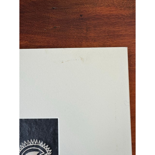 Rustic Signed 1970s Pedro Puerta "Dragon Number 1" 22/100 Wood Block Print For Sale - Image 3 of 12