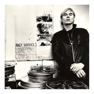 Jack Mitchell, Andy Warhol as Filmmaker, Black and White Photograph, 1968 For Sale