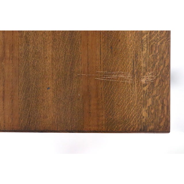 Brown Mid 20th Century Shaw Walker Four Drawer Oak Desktop File Cabinet For Sale - Image 8 of 10