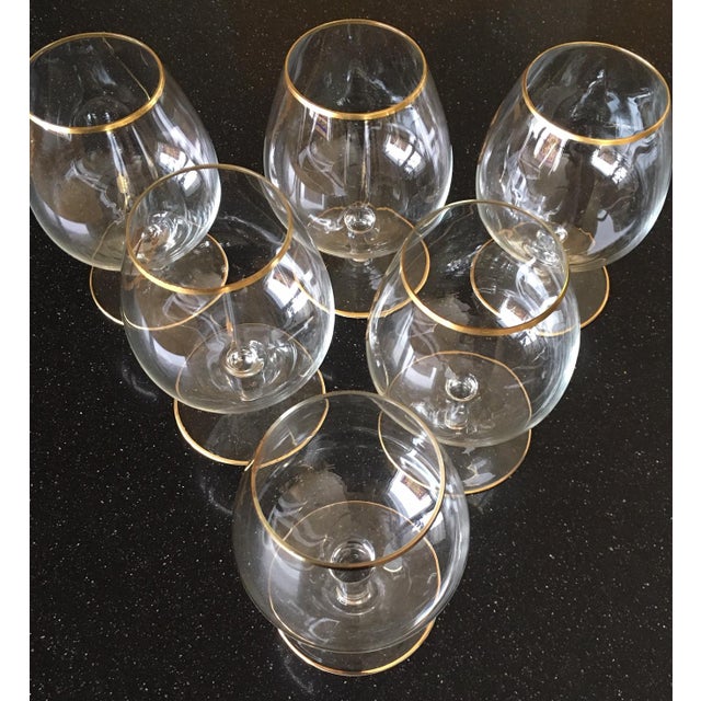 Vintage 1950's GoldRimmed Napoleon Brandy Snifters Set of 6 Chairish