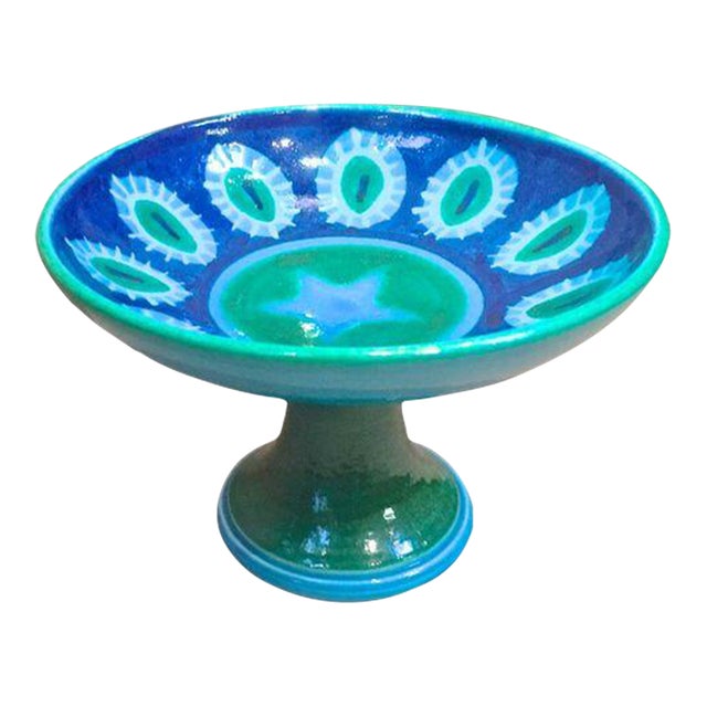 Vintage Aldo Londi for Bitossi Pedestal Bowl For Sale