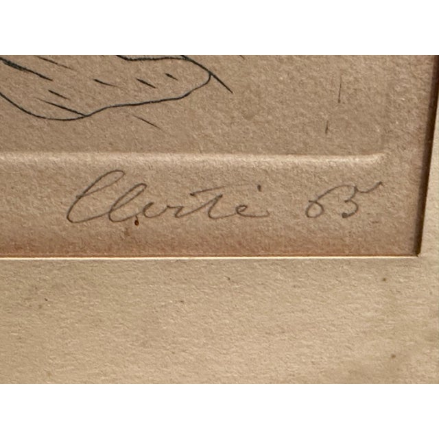 Black Jean Clerté, Abstract Composition, Proof 52/120,1965, Engraving, Framed For Sale - Image 8 of 15