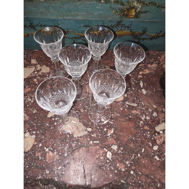 Six St. Louis Crystal "Tommy" Pattern Cordial Glasses For Sale In San Antonio - Image 6 of 7