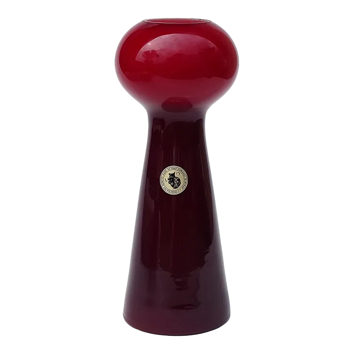 工芸品 FORNASA De MVRAN A L'INSEGNA DEL MORETO Vintage Fornasa De Murano l'Insegna Del Moreto Red White