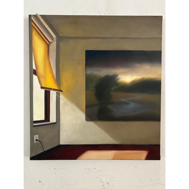 'Interior With Landscape' by James Shilaimon, 2006, Oil Painting on Canvas For Sale - Image 15 of 18
