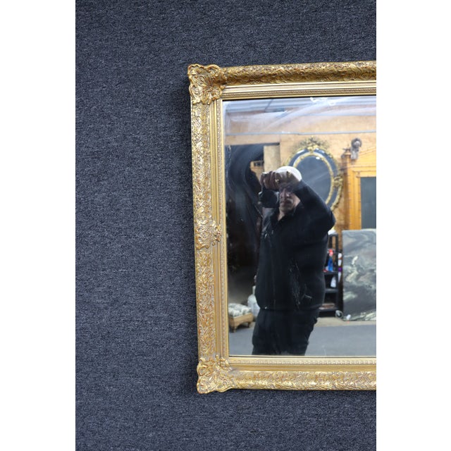 Late 20th Century Ornate Gold Gilt Framed Wall Mirror For Sale - Image 5 of 8