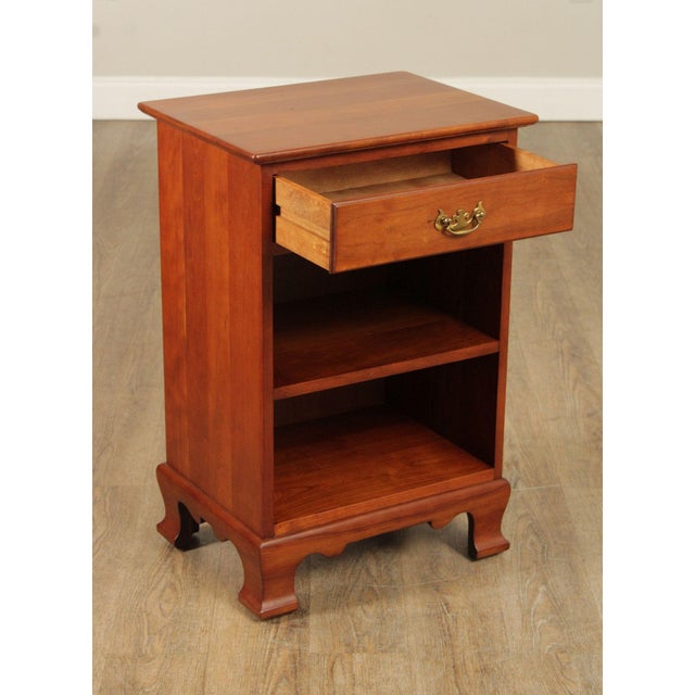Chippendale Stickley Cherry Valley Chippendale Style Nightstand For Sale - Image 3 of 12