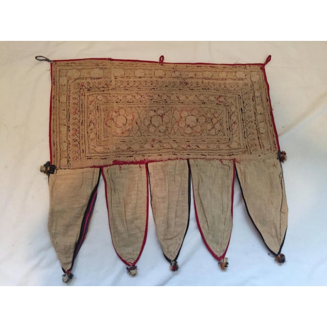 Indian Embroidered Mirror Valance For Sale - Image 4 of 7