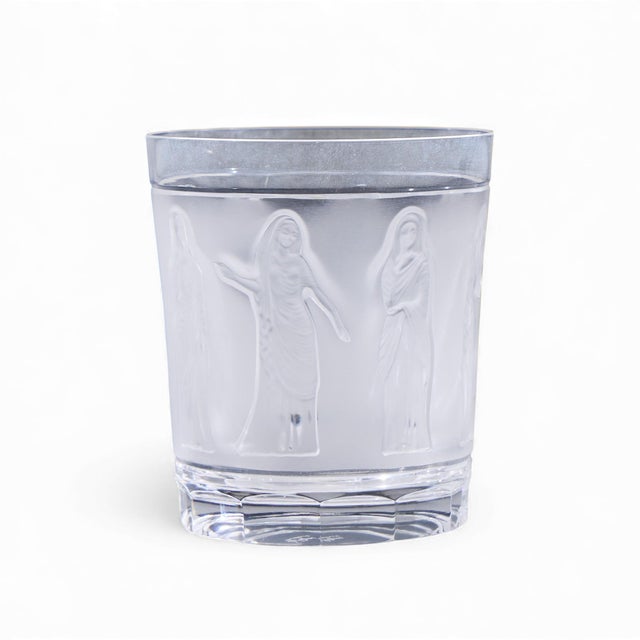 Transparent Late 20th Century Lalique French Femmes Crystal Set of Decanter and Tumbler Glasses For Sale - Image 8 of 11