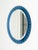 Mid-Century Blue Oval Wall Mirror attributed to Antonio Lupi for Cristal Luxor, Italy, 1960s For Sale - Image 9 of 14