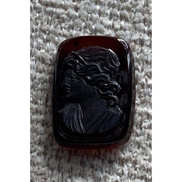 Orange Vintage Carnelian Intaglio Gemstone-Pair For Sale - Image 8 of 8