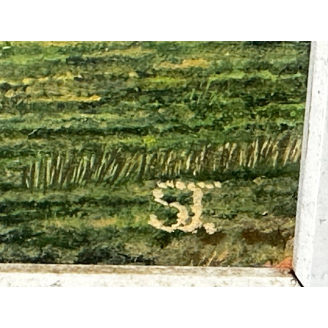 Oil Painting Salisbury Plain Stonehenge After Jasper Francis Cropsey Framed For Sale - Image 11 of 12