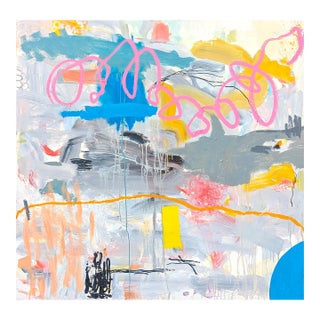 Benji Stiles "Party Down Productions" Contemporary Colorful Abstract Expressionist Painting, 2021 For Sale