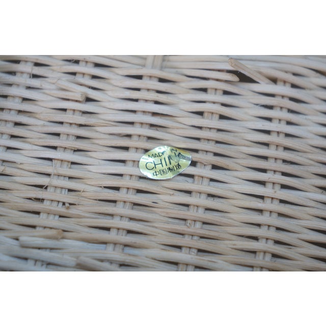 2 Vintage Wicker Doll Sized Salesman Sample Wicker Rattan Arm Chairs 12" For Sale - Image 9 of 14