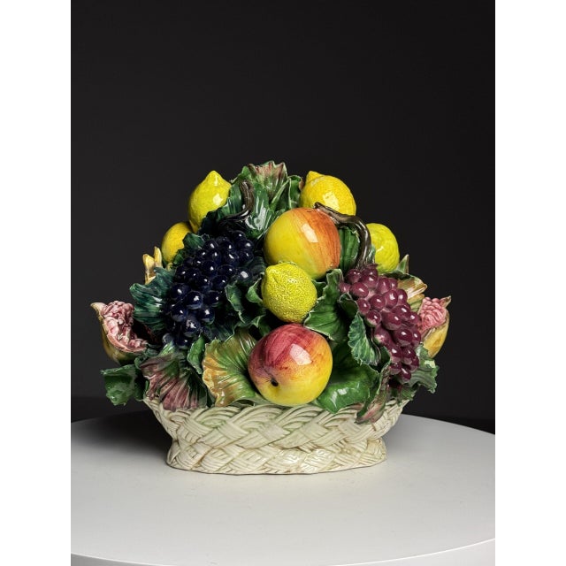 Italian Majolica Ceramic Fruit Piece, 1960s For Sale - Image 4 of 18