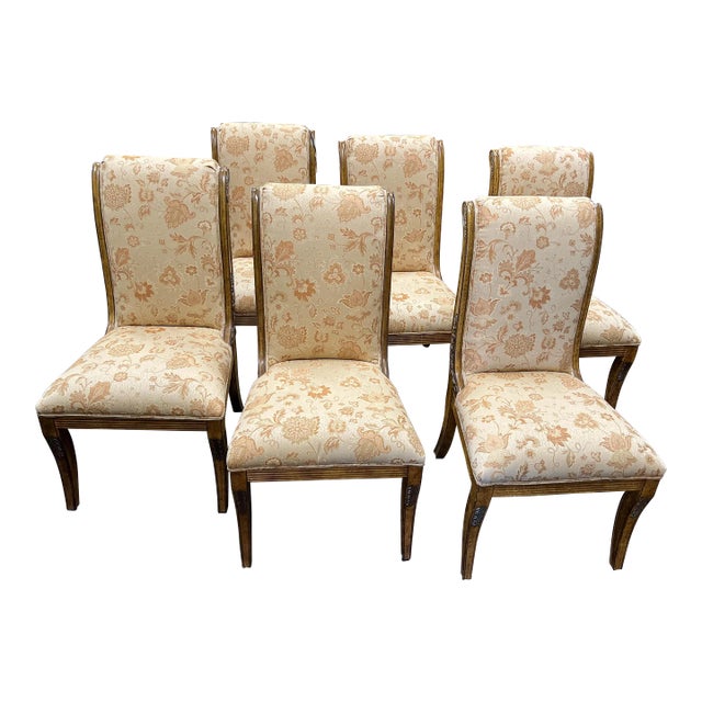 Vintage Set of 6 Parsons Chairs Made in Italy Chairish
