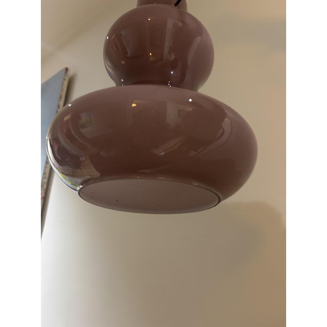 Vintage Glass Pendant Light, 1970s For Sale - Image 9 of 11