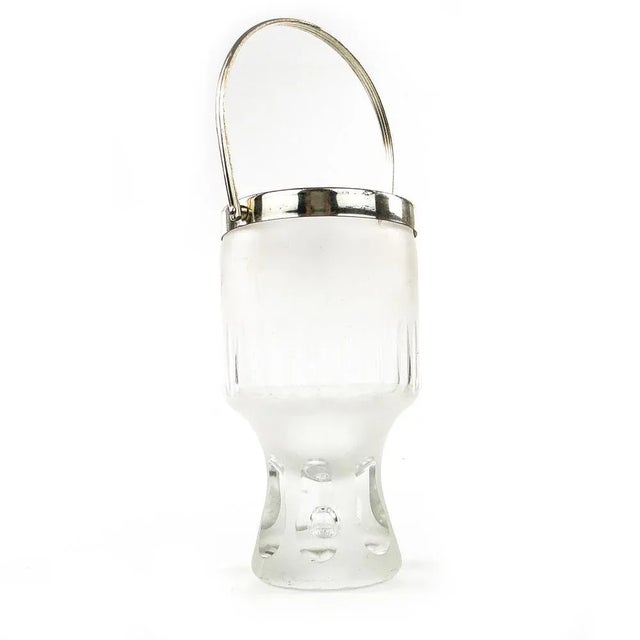 Glass Art Deco Ice Bucket, Belgium, 1950s For Sale - Image 7 of 9