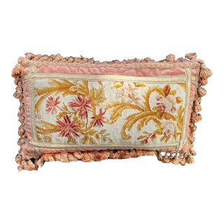Antique Needlepoint Pillow For Sale