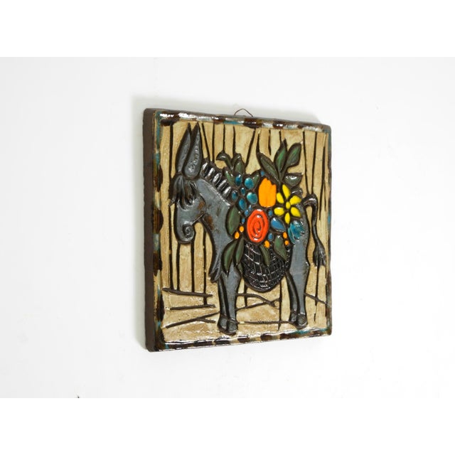 Mid-Century Modern Mid-Century Modern Ceramic Wall Plaque, 1950s For Sale - Image 3 of 18