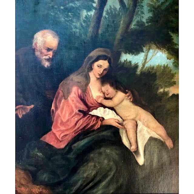 On offer is an 18th- or 19th-century copy of Sir Anthony van Dyck's 1630 painting, “The Rest of the Holy Family during the...