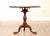 Antique Queen Anne Style Solid Mahogany Round Tilt-Top Table For Sale - Image 4 of 12