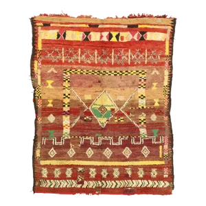 Late 20th Century Vintage Berber Moroccan Rug - 05'11 x 07'06