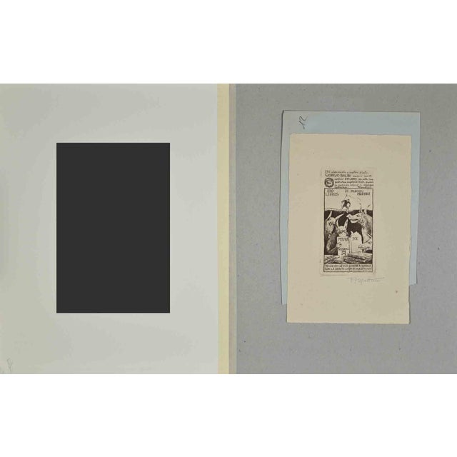 Ex Libris Giorgio Balbi is an artwork realized by Alberto Martini in 1942. Dedication on the sheet: "To the alchemist and...