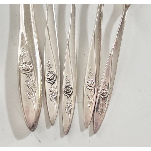 Vintage Community Morning Rose Silverplate Flatware Set, 52 Pieces For Sale - Image 9 of 12