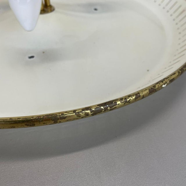 Round Brass Ceiling Light in the style of Gino Sarfatti, Italy, 1950s For Sale - Image 14 of 18