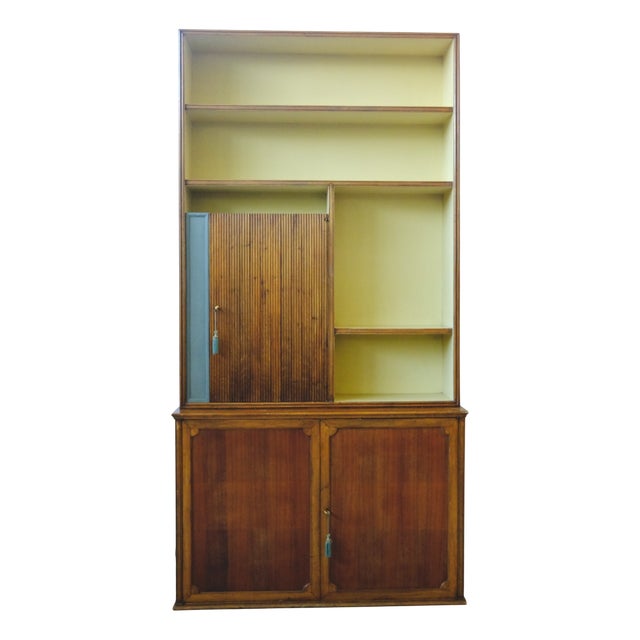 Italian Wooden Bookcase, 1960s For Sale