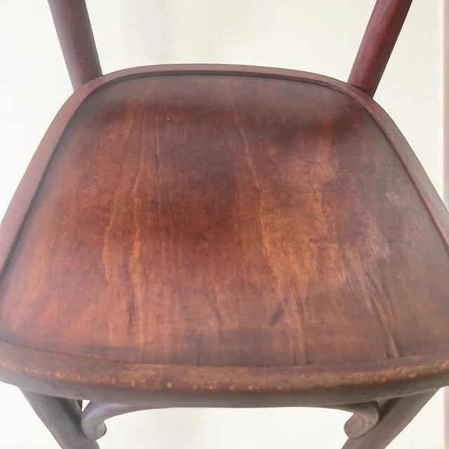 Vintage Bistro Chair in Walnut, 1950s For Sale - Image 6 of 9