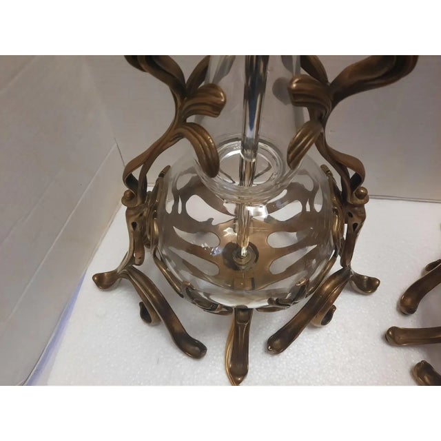 Art Nouveau Pair of Vintage Art Nouveau Lamps For Sale - Image 3 of 8