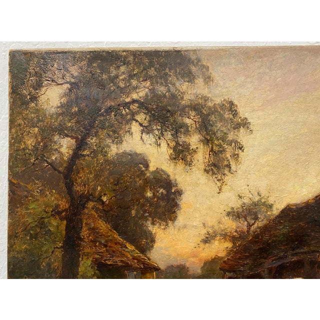 1900 - 1909 Ernest Walbourn (England, 1871-1927) "Evening in Sussex" Original Painting C.1900 For Sale - Image 5 of 13