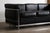 Stunning lc2 three seater sofa in original black leather for cassina, a true design classic originally designed in 1928 by...