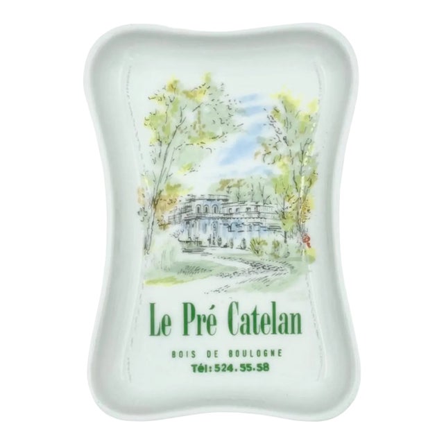 21st Century Le Pre Catelan Restaurant Paris France Porcelain Ashtray Trinket Dish For Sale