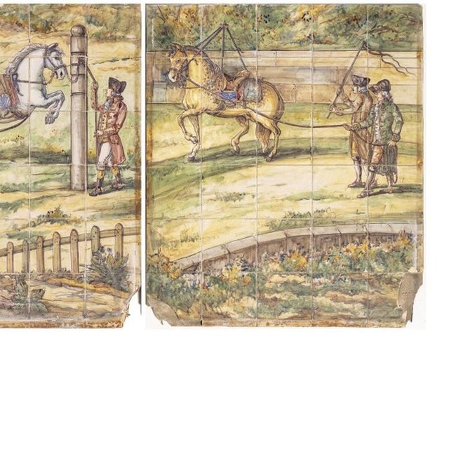 1920s Earthenware Battistini Tile Panels, Set of 6 For Sale - Image 5 of 6