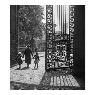 Entrance Gate Darmstadt Castle Girls and Woman, Germany, 1938, Printed 2021 For Sale