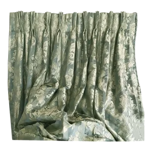 Vintage Silk Drapes by Zoffany French Silk Passementerie Cord Edge. Top Decorative Pelmet- 5 Pieces