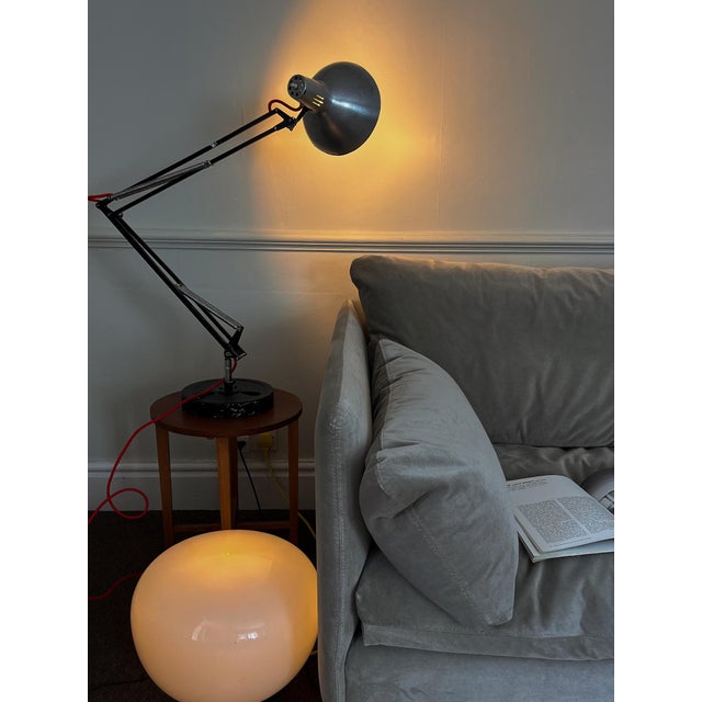 Mid-Century Modern Brutalist Luxo Task Lamp with Extended Reach and Custom Base, 1950s For Sale - Image 3 of 13
