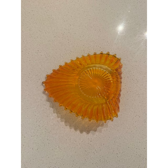 Vintage 1970s Amber Glass Peacock Decorative Bowl For Sale In Los Angeles - Image 6 of 7