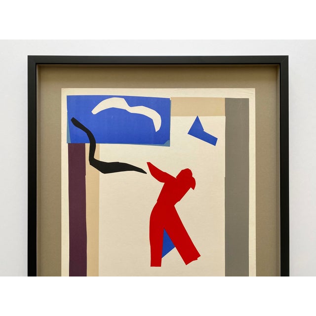 This Henri Matisse very rare vintage 1961 Mourlot fine art lithograph print custom framed French Mid Century Modernist...