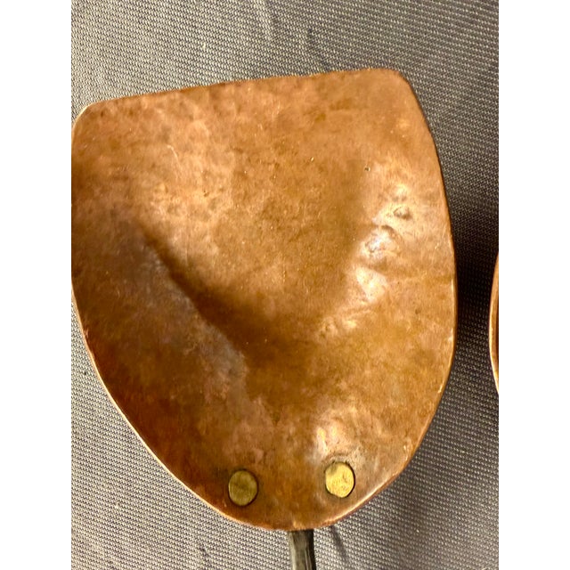 1980s Copper Kitchen Utensil Set With Twisted Iron Handles For Sale - Image 11 of 12
