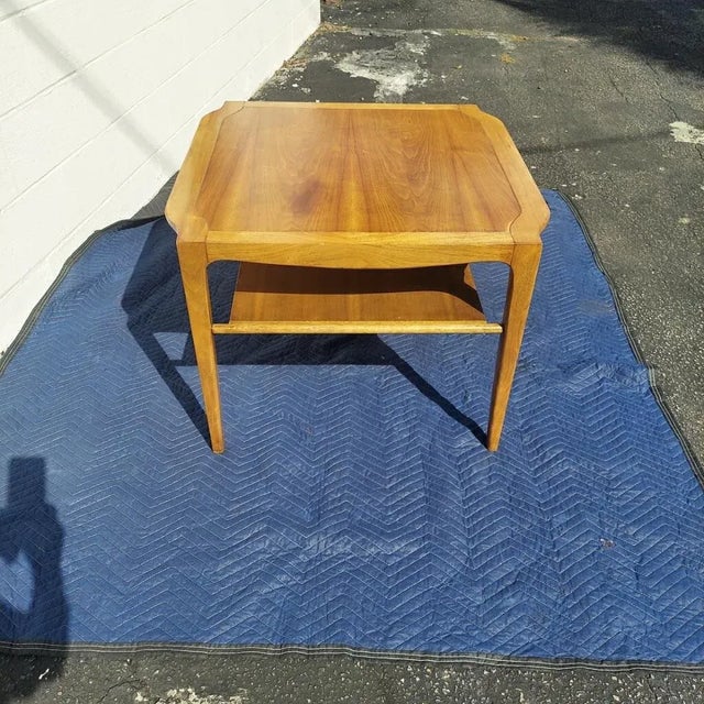 Brown 1950s Mid Century John Van Koert for Drexel Profile Square End Table For Sale - Image 8 of 11